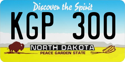 ND license plate KGP300