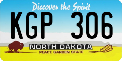 ND license plate KGP306