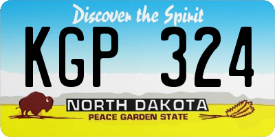 ND license plate KGP324