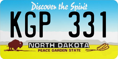ND license plate KGP331