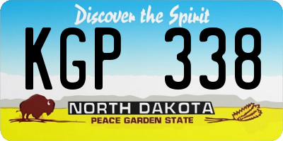 ND license plate KGP338