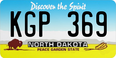ND license plate KGP369