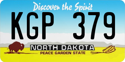 ND license plate KGP379