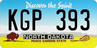 ND license plate KGP393