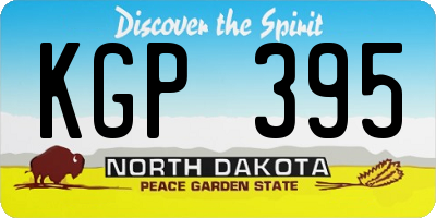 ND license plate KGP395