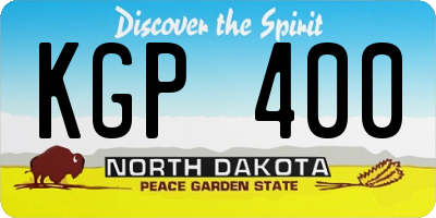 ND license plate KGP400