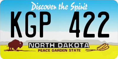 ND license plate KGP422