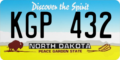 ND license plate KGP432