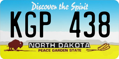 ND license plate KGP438