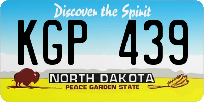 ND license plate KGP439