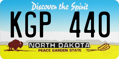 ND license plate KGP440