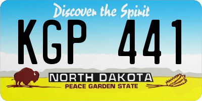 ND license plate KGP441