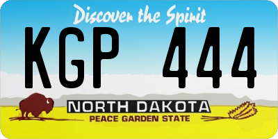 ND license plate KGP444