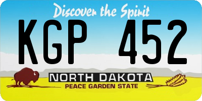 ND license plate KGP452