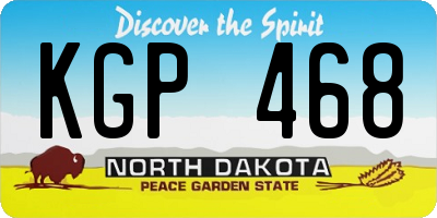 ND license plate KGP468
