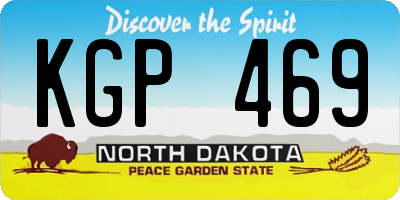 ND license plate KGP469