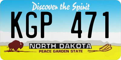 ND license plate KGP471
