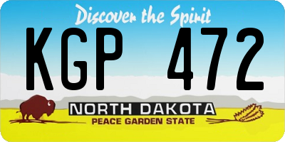 ND license plate KGP472