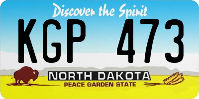 ND license plate KGP473