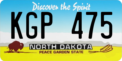 ND license plate KGP475