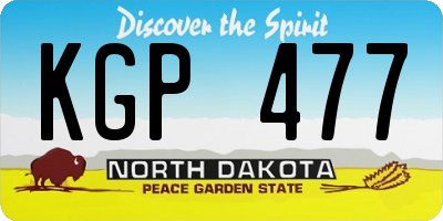 ND license plate KGP477