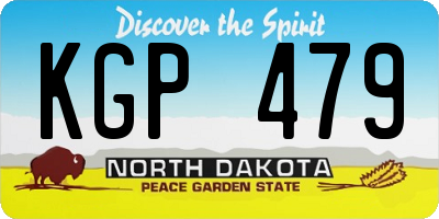 ND license plate KGP479