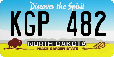 ND license plate KGP482