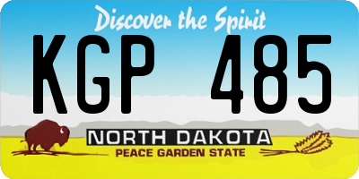 ND license plate KGP485