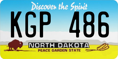 ND license plate KGP486