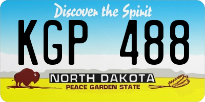 ND license plate KGP488