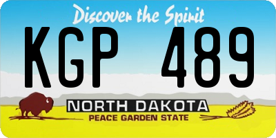 ND license plate KGP489