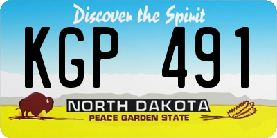 ND license plate KGP491