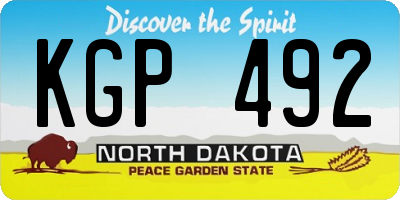 ND license plate KGP492
