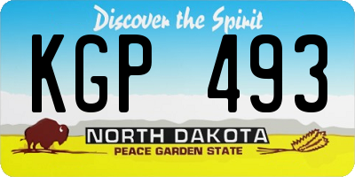 ND license plate KGP493