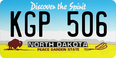 ND license plate KGP506
