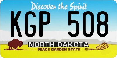ND license plate KGP508