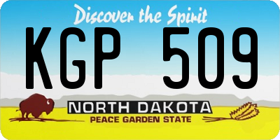 ND license plate KGP509