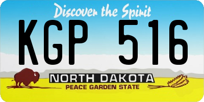 ND license plate KGP516
