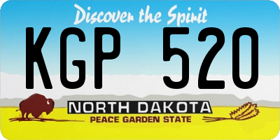 ND license plate KGP520