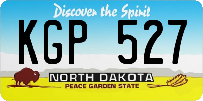 ND license plate KGP527