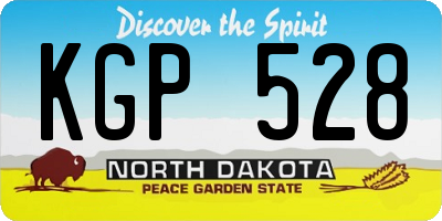 ND license plate KGP528