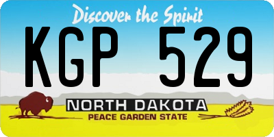 ND license plate KGP529