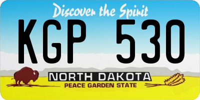 ND license plate KGP530