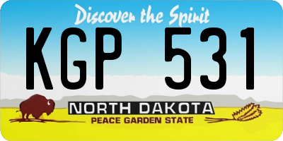 ND license plate KGP531