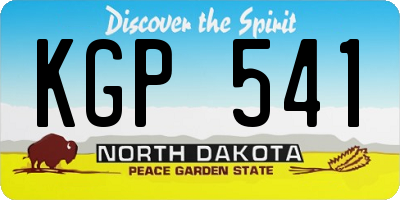 ND license plate KGP541