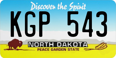 ND license plate KGP543