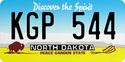 ND license plate KGP544