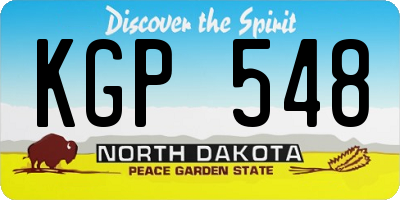 ND license plate KGP548