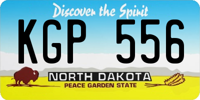 ND license plate KGP556