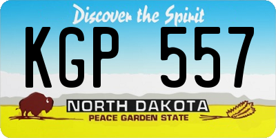 ND license plate KGP557